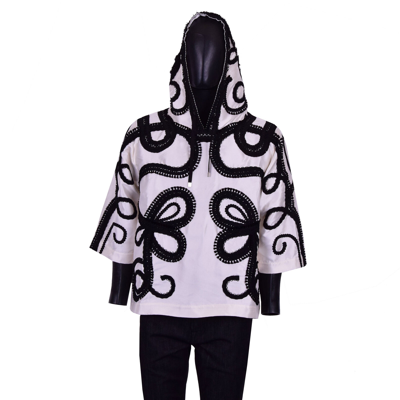 Pre-owned Dolce & Gabbana Runway Torero Silk Hoody Jacket Sweatshirt White S M 07152