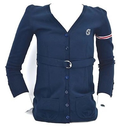 Pre-owned Gucci Kids'  Junior Girl Cardigan Pullover Sweater Winter Casual Code Wgj 270707 In Blu - Blue