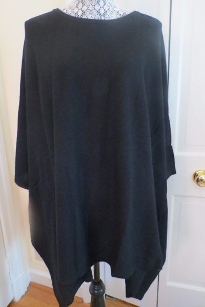 Pre-owned Mila M.i.l.a. Gemma Cashmere Sweater Poncho - Black – - $490