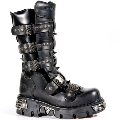 Pre-owned New Rock Newrock M.134 S1 Black - Rock Boots - Unisex