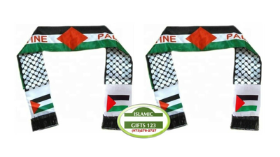 Pre-owned Islamic Gifts 123  973-278-2727 Usa Palestine Flag Scarf Keffiyeh 100 Aqsa-gaza-jerusalem Ramadan Gift Dome Of Rock In Multicolor