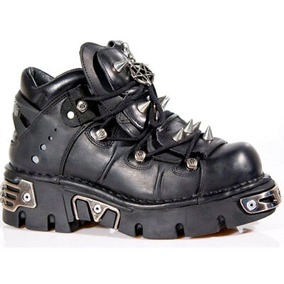 Pre-owned New Rock Rock Boots Unisex Style 110 S1 Black