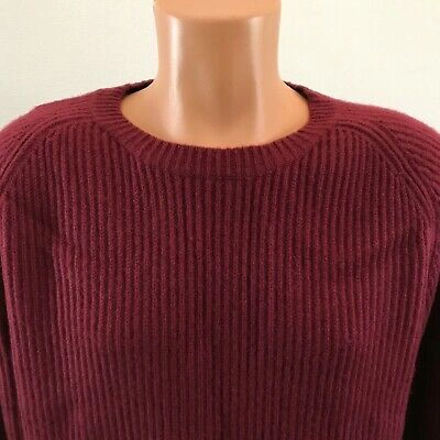 Pre-owned Vilebrequin Mens 100% Cashmere Crew Neck Pullover Sweater Burgundy Red Size Xl