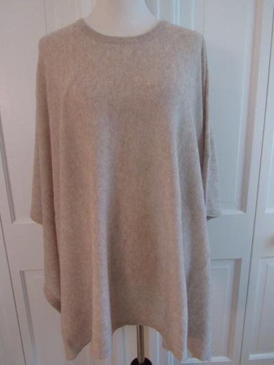 Pre-owned Mila M.i.l.a. Gemma Cashmere Sweater Poncho - Light Grey – - $490 In Gray