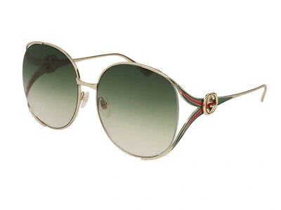 Pre-owned Gucci Sunglasses  Sunglasses Sonnenbrille Gg0225s Cod. 003 In Green