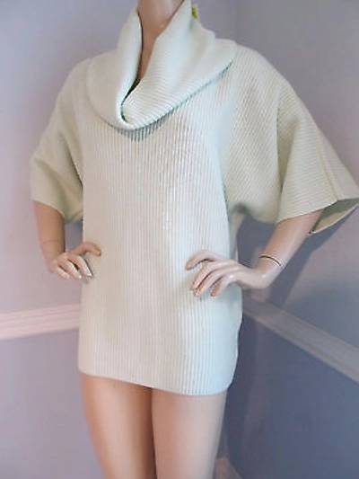 Pre-owned St John Knit Brand  S Womens Cashmere Sweater Pull Over Scoop Neck Mint Green