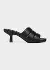 Vince Women's Ceil Slip On Quilted Sandals In Black