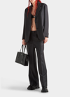 Prada Low-rise Wool Trousers In F0308 Antracite