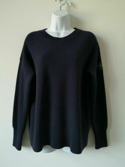 Pre-owned Canada Goose Auth  Black Label Navy Blue Aleza Merino Sweater Ladies Small