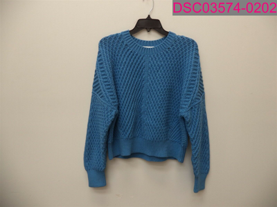 Pre-owned Vince Directional Ribbed Sweater Pullover Blue Women's Large V577078162