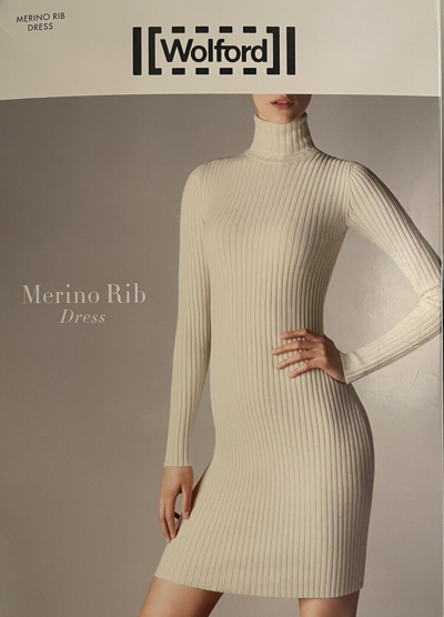 Pre-owned Wolford Merino Rib Dress Color: Ecrue Size: Large 51896 - 80