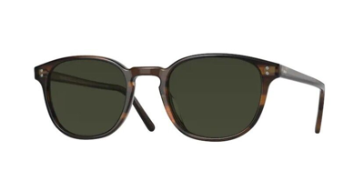 Pre-owned Oliver Peoples 0ov5219s Fairmont Sun 1724p1 Brown/g-15 Polar Men's Sunglasses