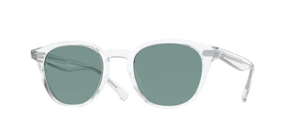 Pre-owned Oliver Peoples 0ov5454su Desmon Sun 1101p1 Crystal Clear/teal Polar Sunglasses