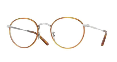Pre-owned Oliver Peoples 0ov1308 Carling 5063 Silver Amber Tortoise Silver Eyeglasses In Clear