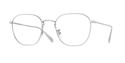 Pre-owned Oliver Peoples 0ov1305 Clyne 5254 Brushed Silver/silver Square Unisex Eyeglasses In Clear