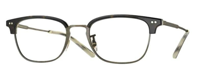 Pre-owned Oliver Peoples 0ov5468 Kesten 1666 Antique Gold/362/horn Unisex Eyeglasses In Clear