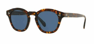 Pre-owned Oliver Peoples 0ov 5382su Boudreau L.a 165480 Dm2 Havana/blue Sunglasses