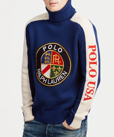 Pre-owned Polo Ralph Lauren Men 100% Wool Cookie Crest Ski 92