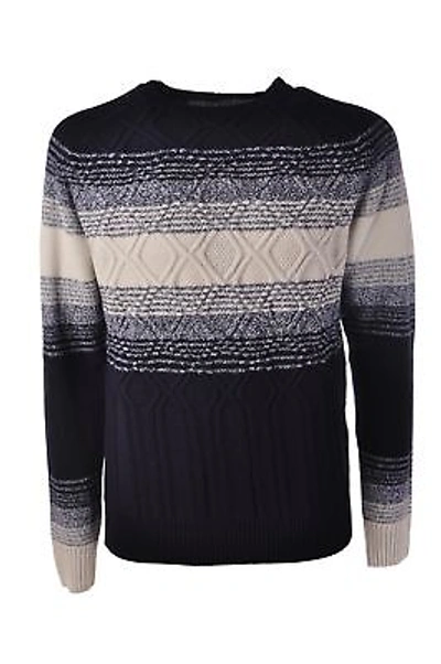 Pre-owned Paolo Pecora - Sweaters - Male - Blue - 4101729a184512 In See The Description Below