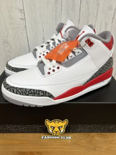 Pre-owned Air Jordan Nike  3 Retro Fire Red Men Dn3707-160 Gs Dm0967-160 In Hands Ships Now