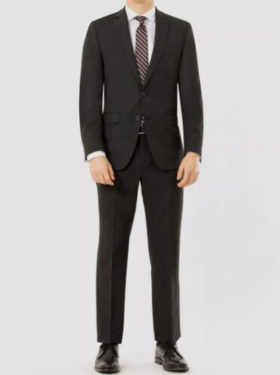 Pre-owned Izod $395  Men's 42r Black Classic-fit Solid 2-piece Suit Jacket Pants