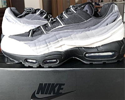 Pre-owned Nike Air Max 95 Comme Des Garcons Black Grey Cu8406-101  