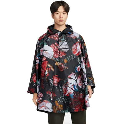 Pre-owned Nike Sportswear Tech Pack Floral Poncho L / Xl Rain Coats Wear With Hood Men In Multicolor