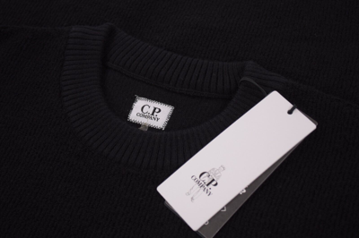 Pre-owned C.p. Company C.p. (cp) Company Knit Wool Blend Crew Neck Sweater Size L 52 In Solid Black