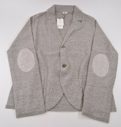 Pre-owned Luciano Barbera Sport Coat Sweater Size 40 Us M Brown Cream Alpaca Linen