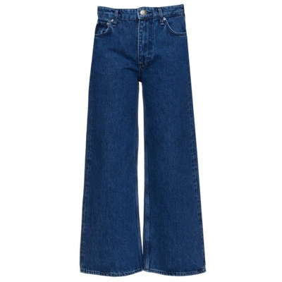 Pre-owned Rag & Bone Rag And Bone Andi Gates Women Cotton Blend Zip Solid Pattern Jeans Blue