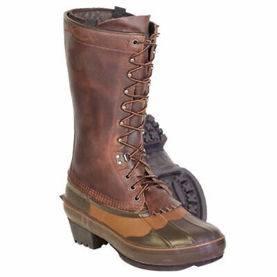 Pre-owned Kenetrek Men's Cowboy Leather Upper Warming Insulated Lace Pac Boots, All Sizes In Brown