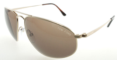 Pre-owned Tom Ford Nicholai Gold / Brown Sunglasses Tf189 28j James Bond