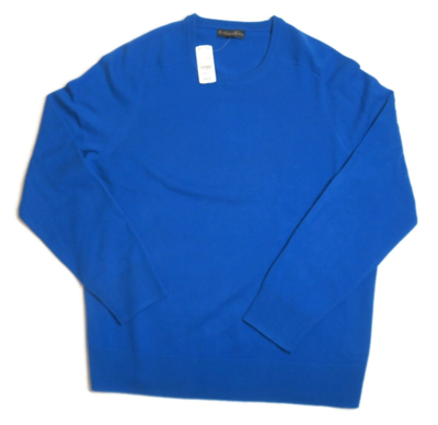 Pre-owned Brooks Brothers 3-ply 100% Cashmere Crewneck Sweater Mens Xl Blue $328