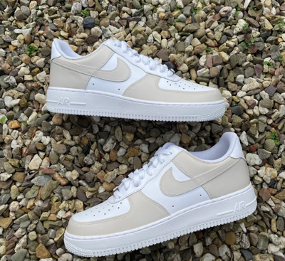 Pre-owned Nike Air Force 1 Custom Low Shoes Beach Sand Beige Womens Mens Kids All Sizes
