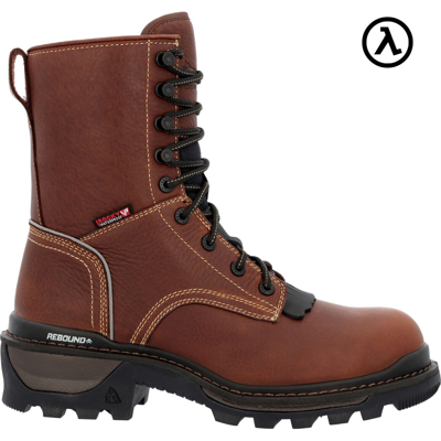 Pre-owned Rocky Rams Horn Logger Waterproof Composite Toe Work Boots Rkk0397 - All Sizes In Brown