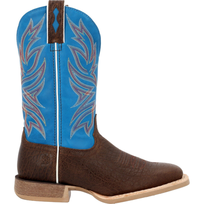 Pre-owned Durango Boots Durango® Rebel Pro™ Bay Brown And Brilliant Blue Western Boots Ddb0421 -