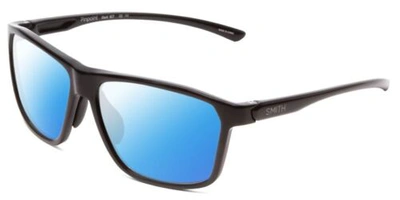 Pre-owned Smith Pinpoint Unisex Square Polarized Sunglasses Black 59 Mm Choose Lens Color In Blue Mirror Polar