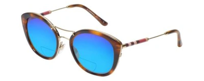 Pre-owned Burberry Be4251q Polarized Bi-focal Sunglasses Choose Lens & Power Tortoise 53mm In Blue Mirror