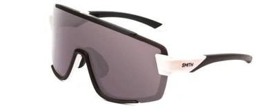 Pre-owned Smith Wildcat .5-rimless Sunglasses Matte White W/2 Lenses;chromapop Black&clear