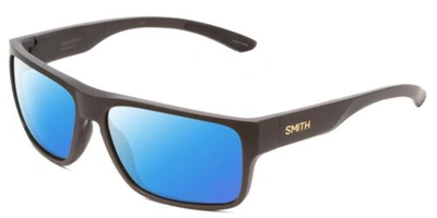 Pre-owned Smith Soundtrack Unisex Polarized Sunglasses In Matte Gravy Grey 61 Mm 4 Options In Blue Mirror Polar