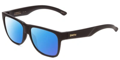Pre-owned Smith Lowdown 2 Classic Polarized Sunglasses In Matte Black Gold 55 Mm 4 Options In Blue Mirror Polar