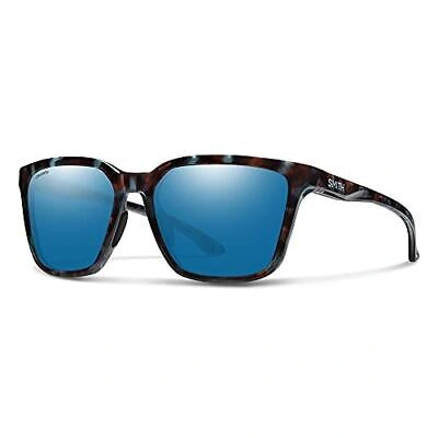 Pre-owned Smith Shoutout Retro Sunglasses Tortoise & Chromapop Polarized Blue Mirror Glass In Multicolor