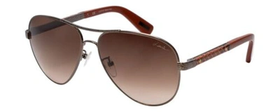 Pre-owned Lanvin Designer Sunglass Copper Bronze Snake Skin Brown Gradient Sln037v-448x-59