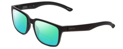 Pre-owned Smith Optics Smith Headliner Unisex Polarized Bi-focal Sunglasses 41 Options Matte Black 55mm In Green Mirror
