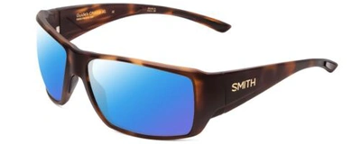 Pre-owned Smith Guides Choice 63 Mm Unisex Polarized Sunglasses 4 Options In Tortoise Gold In Blue Mirror Polar
