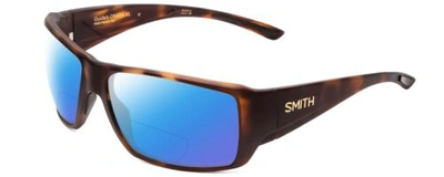 Pre-owned Smith Guides Choice 63 Mm Polarized Bi-focal Sunglasses 41 Options Tortoise Gold In Blue Mirror