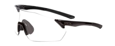 Pre-owned Smith Reverb Unisex Wrap Rimless Sunglasses Gloss Black /photochromic Clear Grey In Multicolor