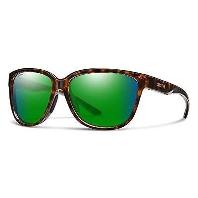 Pre-owned Smith Monterey Cateye Sunglasses Tortoise Chromapop Glass Polarized Green Mirror In Multicolor