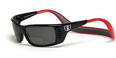 Pre-owned Clic Hoven Meal Ticket  Magnetic Polarized Sunglasses Black Red/smoke Grey+2.50 In Multicolor