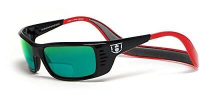 Pre-owned Clic Hoven Meal Ticket  Magnetic Polarized Sunglasses Black Red/green Mirror+1.00 In Multicolor